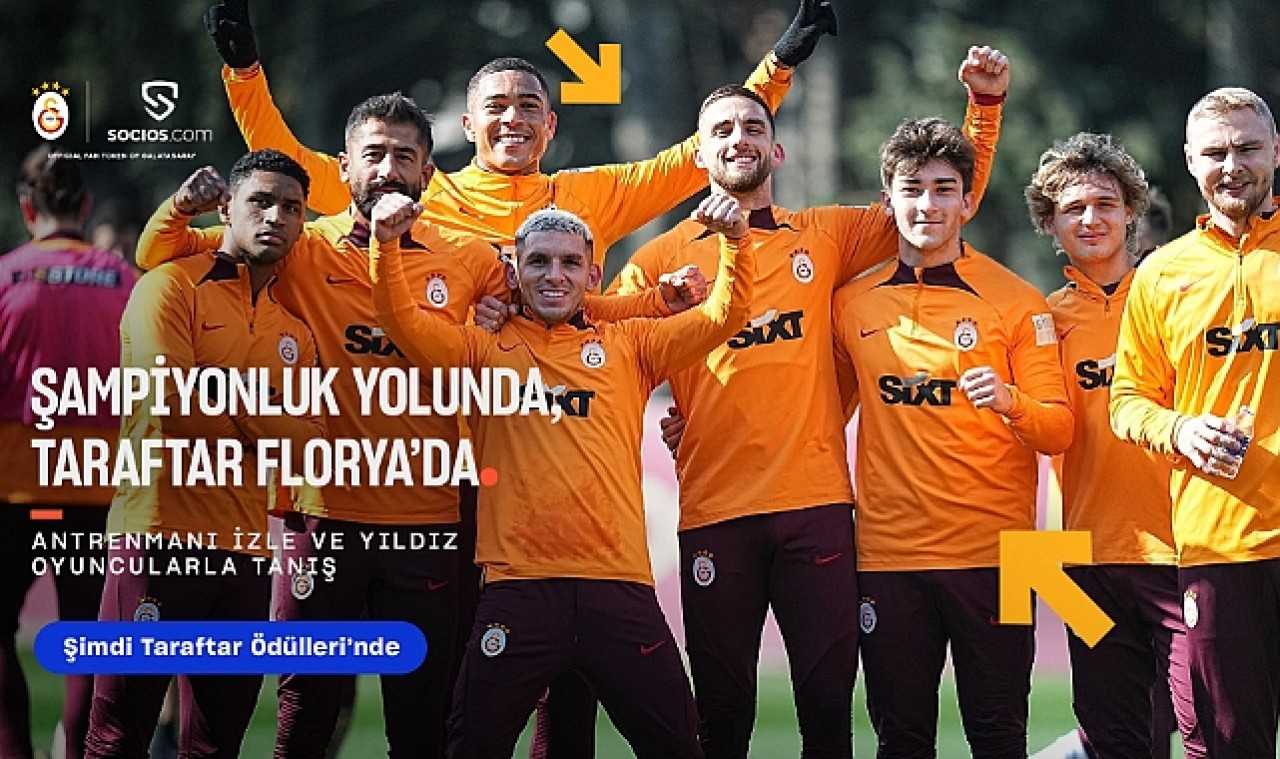 Galatasaray taraftarları, antrenmanı takip etmek için Florya'da