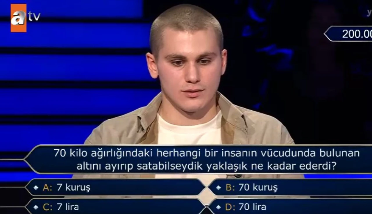 70 kilo ağırlığındaki herhangi bir insanın vücudunda bulunan altını ayırıp satabilseydik, yaklaşık ne kadar ederdi?