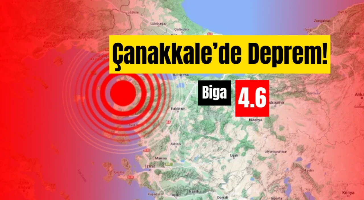 Çanakkale’de 4.4 Büyüklüğünde Deprem!