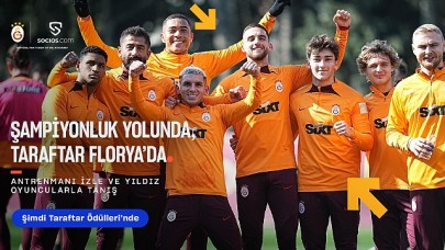 Galatasaray taraftarları, antrenmanı takip etmek için Florya'da