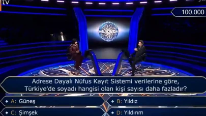 Adrese Dayalı Nüfus Kayıt Sistemi verilerine göre, Türkiye'de soyadı hangisi olan kişi sayısı daha fazladır?